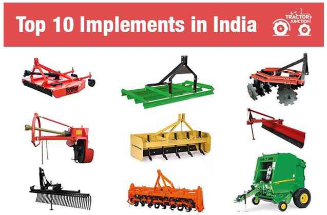 Top 10 Tractor Implements in India - Agricultural Implements