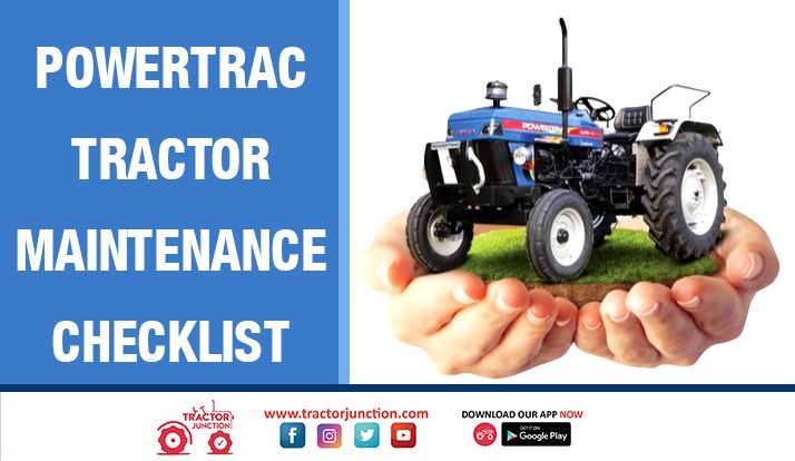 Powertrac Tractor Maintenance Checklist - Infographic