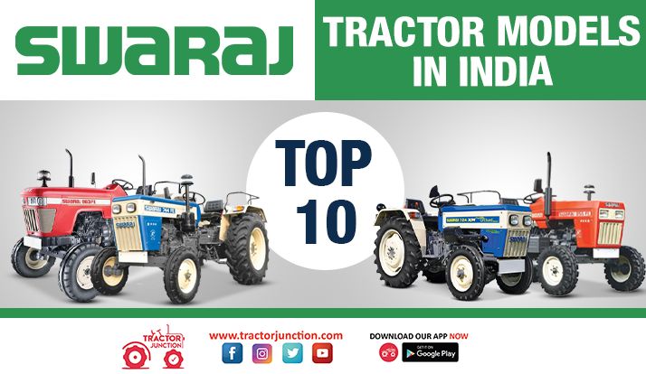 Top 10 Swaraj Tractor Models in India - Infographic