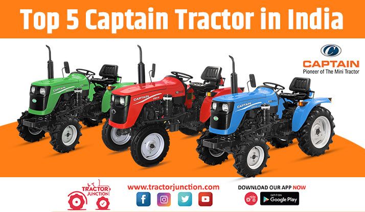 Top 5 Captain Tractor in India - Infographic