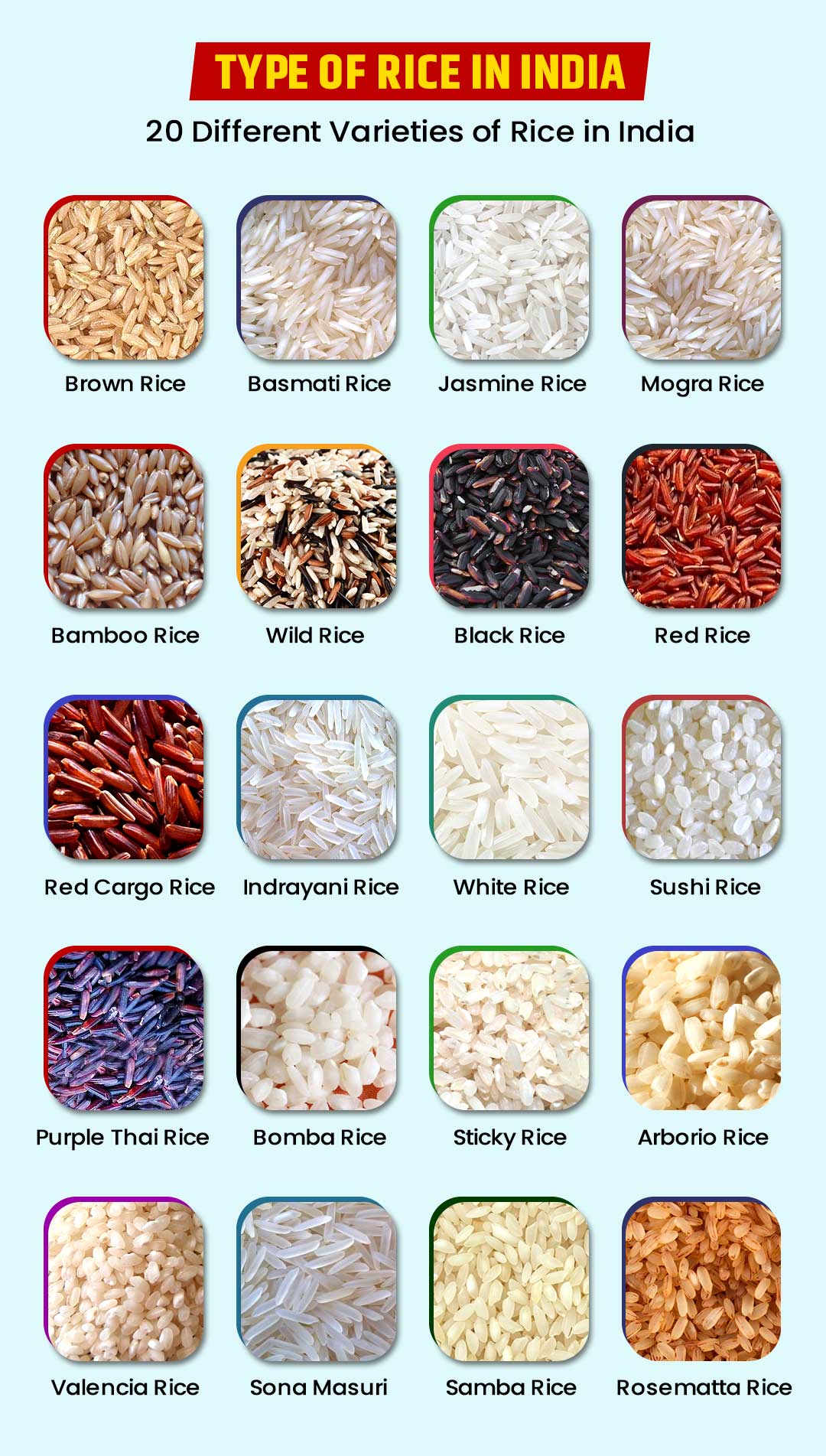 Types of Rice in India