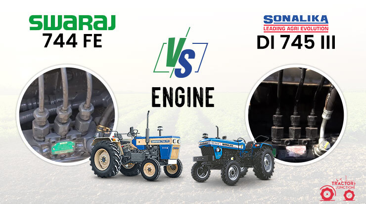 Engine Specification and Performance Comparison Swaraj 744 FE vs Sonalika DI 745 III