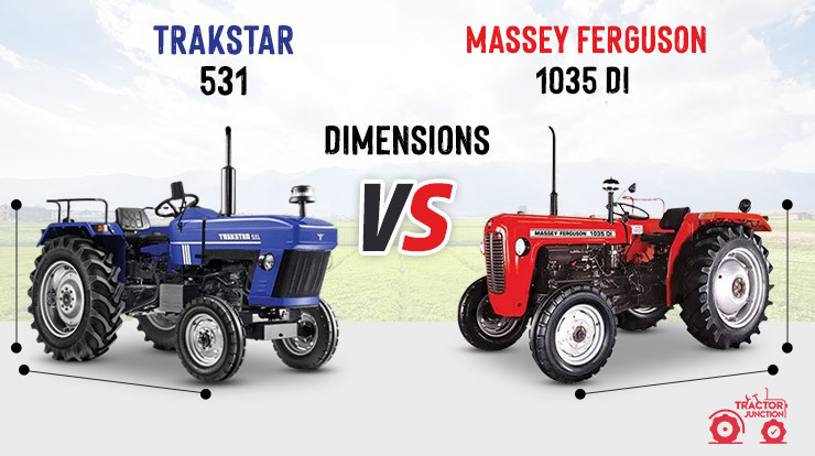 Trakstar 531 VS Massey Ferguson 1035 DI – Weight and Dimensions