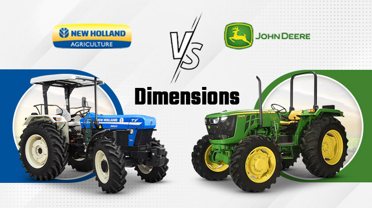 Dimensions and Weight of John Deere 5405 and New Holland 5620 Tx Plus